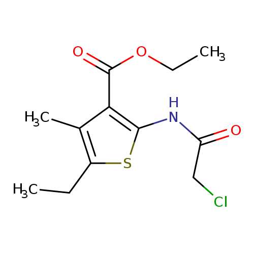 CCOC(=O)c1c(NC(=O)CCl)sc(c1C)CC