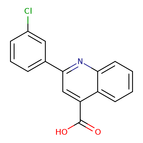 Clc1cccc(c1)c1nc2ccccc2c(c1)C(=O)O
