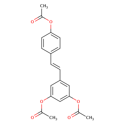 CC(=O)Oc1ccc(cc1)/C=C/c1cc(OC(=O)C)cc(c1)OC(=O)C