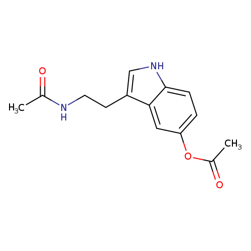 CC(=O)NCCc1c[nH]c2c1cc(cc2)OC(=O)C