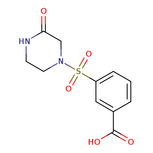 O=C1NCCN(C1)S(=O)(=O)c1cccc(c1)C(=O)O