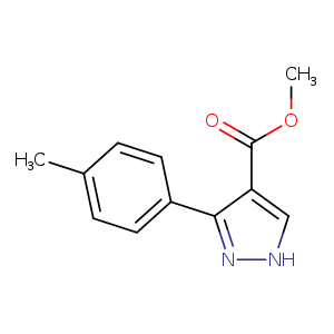 COC(=O)c1c[nH]nc1c1ccc(cc1)C