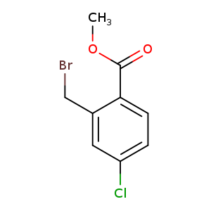 COC(=O)c1ccc(cc1CBr)Cl