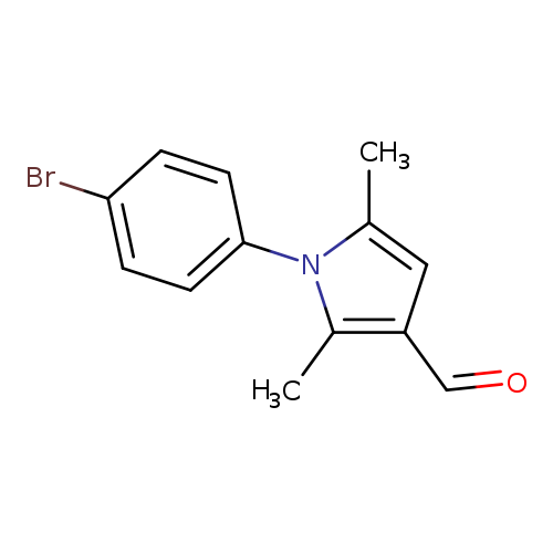 O=Cc1cc(n(c1C)c1ccc(cc1)Br)C