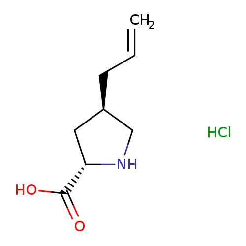C=CC[C@H]1CN[C@@H](C1)C(=O)O.Cl