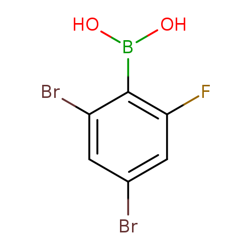 Brc1cc(F)c(c(c1)Br)B(O)O