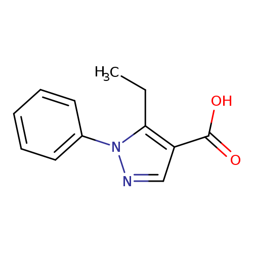 CCc1c(cnn1c1ccccc1)C(=O)O