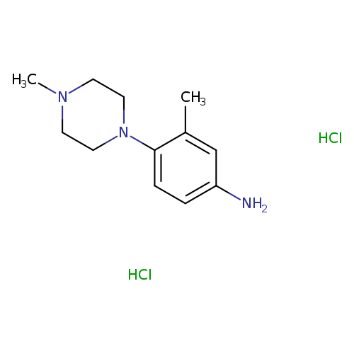 CN1CCN(CC1)c1ccc(cc1C)N.Cl.Cl