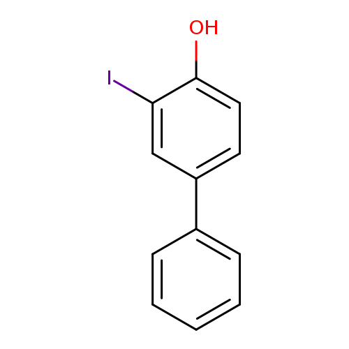 Oc1ccc(cc1I)c1ccccc1