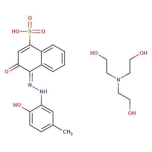 Cc1ccc(c(c1)N/N=C1/C(=O)C=C(c2c1cccc2)S(=O)(=O)O)O.OCCN(CCO)CCO
