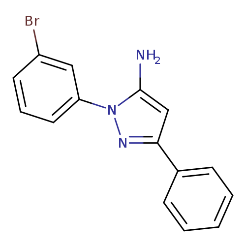 Brc1cccc(c1)n1nc(cc1N)c1ccccc1