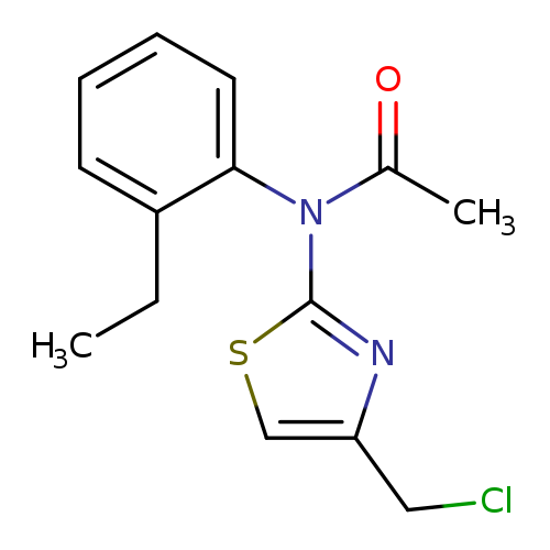 CCc1ccccc1N(c1scc(n1)CCl)C(=O)C