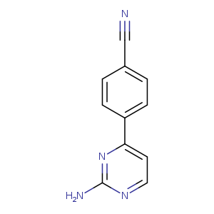 N#Cc1ccc(cc1)c1ccnc(n1)N