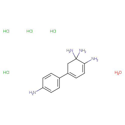 Nc1ccc(cc1)C1=CC=C(C(C1)(N)N)N.O.Cl.Cl.Cl.Cl