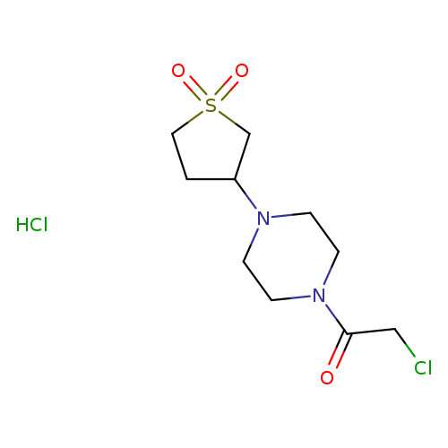ClCC(=O)N1CCN(CC1)C1CCS(=O)(=O)C1.Cl