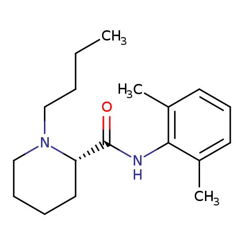 CCCCN1CCCC[C@H]1C(=O)Nc1c(C)cccc1C