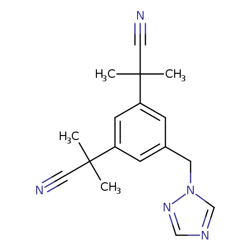 N#CC(c1cc(cc(c1)C(C#N)(C)C)Cn1ncnc1)(C)C