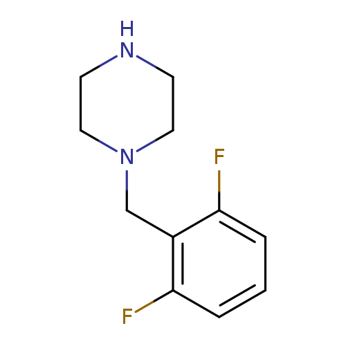 Fc1cccc(c1CN1CCNCC1)F