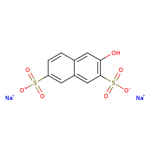 Oc1cc2ccc(cc2cc1S(=O)(=O)[O-])S(=O)(=O)[O-].[Na+].[Na+]