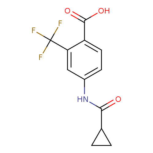 O=C(C1CC1)Nc1ccc(c(c1)C(F)(F)F)C(=O)O