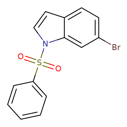 Brc1ccc2c(c1)n(cc2)S(=O)(=O)c1ccccc1