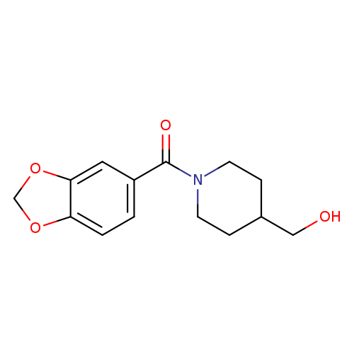 OCC1CCN(CC1)C(=O)c1ccc2c(c1)OCO2