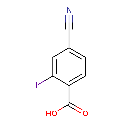 N#Cc1ccc(c(c1)I)C(=O)O