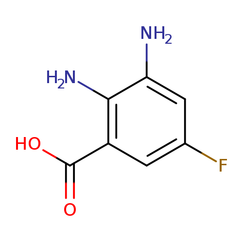 Fc1cc(N)c(c(c1)C(=O)O)N