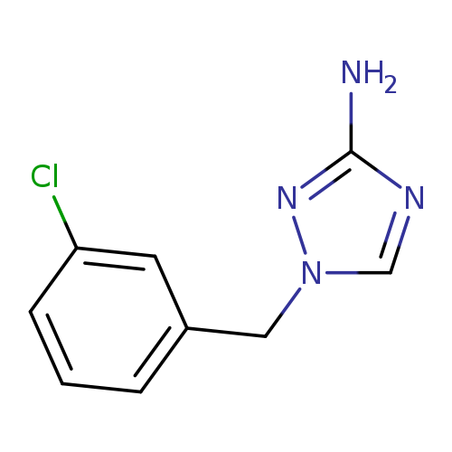 Clc1cccc(c1)Cn1cnc(n1)N