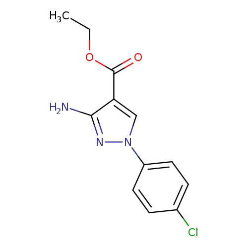 CCOC(=O)c1cn(nc1N)c1ccc(cc1)Cl