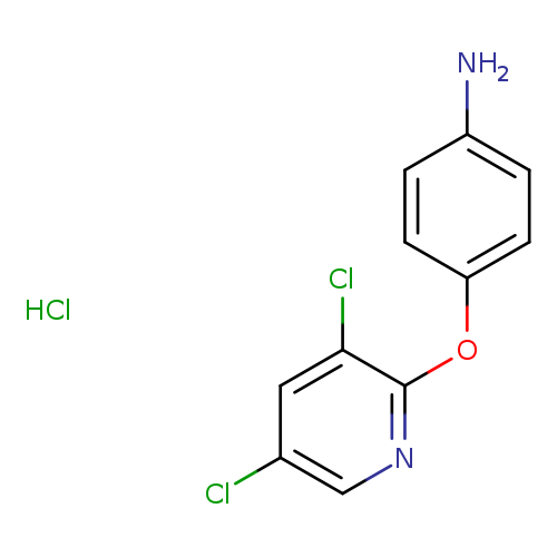 Nc1ccc(cc1)Oc1ncc(cc1Cl)Cl.Cl
