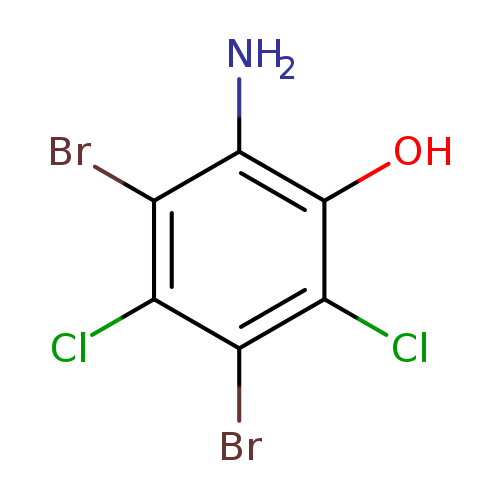 Nc1c(O)c(Cl)c(c(c1Br)Cl)Br