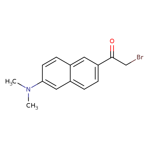 BrCC(=O)c1ccc2c(c1)ccc(c2)N(C)C