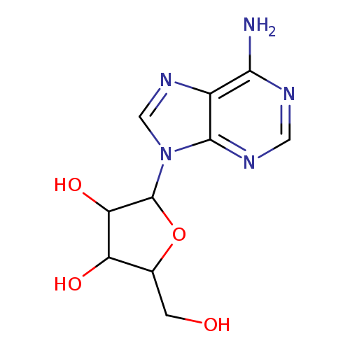 OCC1OC(C(C1O)O)n1cnc2c1ncnc2N