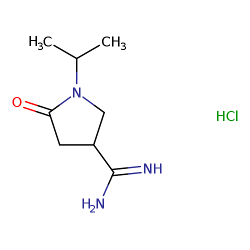 CC(N1CC(CC1=O)C(=N)N)C.Cl