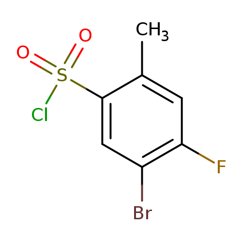 Cc1cc(F)c(cc1S(=O)(=O)Cl)Br