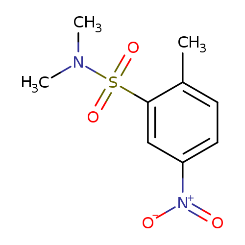 Cc1ccc(cc1S(=O)(=O)N(C)C)[N+](=O)[O-]