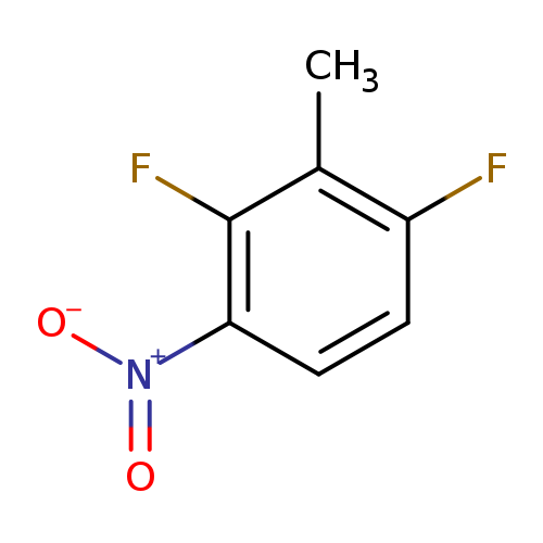 [O-][N+](=O)c1ccc(c(c1F)C)F