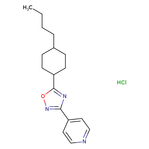 CCCCC1CCC(CC1)c1onc(n1)c1ccncc1.Cl