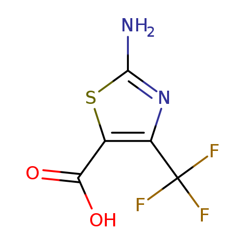 Nc1sc(c(n1)C(F)(F)F)C(=O)O