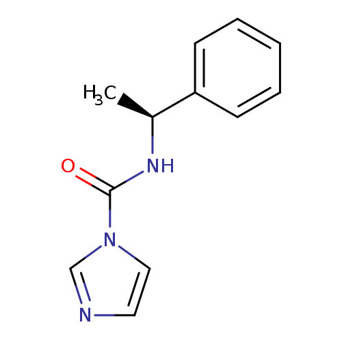 C[C@@H](c1ccccc1)NC(=O)n1cncc1