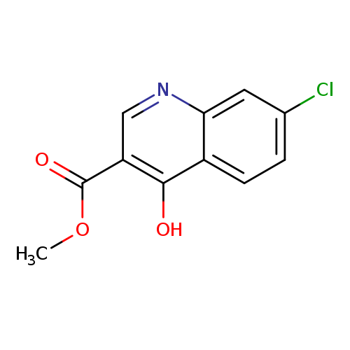 COC(=O)c1cnc2c(c1O)ccc(c2)Cl