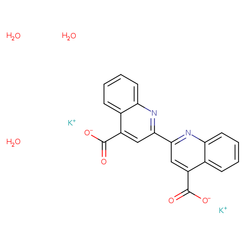 [O-]C(=O)c1cc(nc2c1cccc2)c1nc2ccccc2c(c1)C(=O)[O-].O.O.O.[K+].[K+]