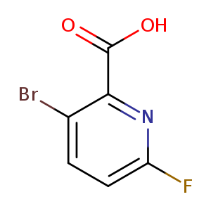 Fc1ccc(c(n1)C(=O)O)Br