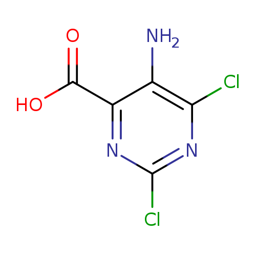Clc1nc(Cl)c(c(n1)C(=O)O)N