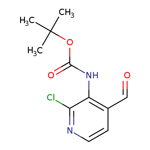 O=Cc1ccnc(c1NC(=O)OC(C)(C)C)Cl