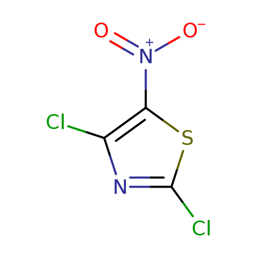 Clc1nc(c(s1)[N+](=O)[O-])Cl