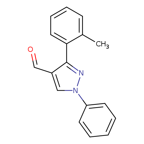 O=Cc1cn(nc1c1ccccc1C)c1ccccc1