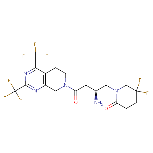 N[C@H](CN1CC(F)(F)CCC1=O)CC(=O)N1CCc2c(C1)nc(nc2C(F)(F)F)C(F)(F)F