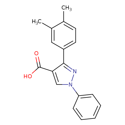 OC(=O)c1cn(nc1c1ccc(c(c1)C)C)c1ccccc1